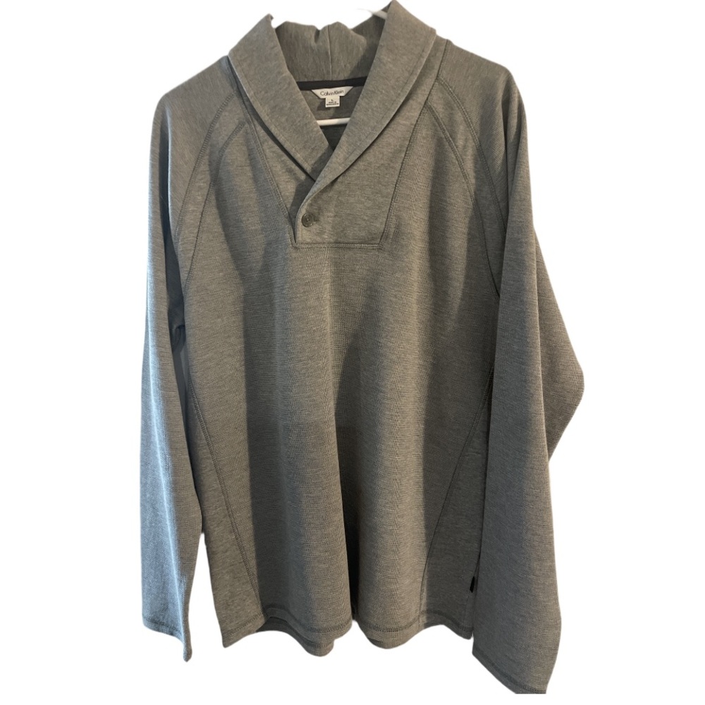Calvin Klein Shawl Collar Long Sleeve Shirt Large